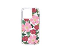 Coque pour iPhone 14 Pro Max Motif Floral Roseraie Détails Dorés Antimicrobienne Rifle Paper Rose