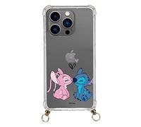 Coque pour iPhone 14 Pro MAX officielle Lilo & Stitch Beso Transparente avec pendentif pour protéger votre téléphone. Choisissez le type de coque qui vous plaît le plus avec licence officielle Disney