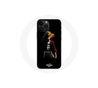 Coque pour Iphone 14 Pro Max One Piece Manga Anime Luffy Fond Noir