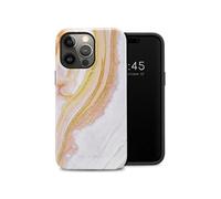 Selencia Coque arrière Vivid pour iPhone 14 Pro Max - Chic Marble Gold
