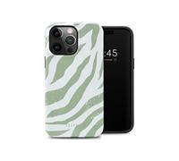 Selencia Coque arrière Vivid pour iPhone 14 Pro Max - Colorful Zebra Sage Green