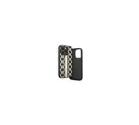 Coque pour Apple iPhone 14 Pro Max PU Monogram Stripe Noir