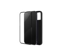 Coque pour iPhone 14 Pro Max Souple Noir et Verre Trempé 9H Contour Noir