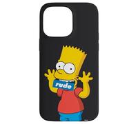 Coque pour iPhone 14 Pro Max The Simpsons Bart Simpson Bouche grossière Noir