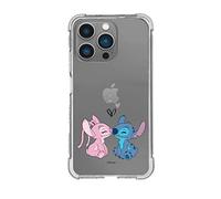 Coque pour iPhone 14 Pro Officiel de Lilo & Stitch Baiser Renforcé Transparent pour protéger votre téléphone. Choisissez le type de coque que vous aimez avec licence officielle Disney