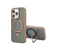 Accezz Coque Ring Stand avec MagSafe pour Apple iPhone 14 Pro - Marron