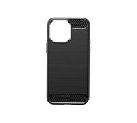 Coque pour iPhone 14 Pro Renforcée Souple Carbone Effet Brossé Noir