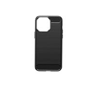 Coque pour iPhone 14 Pro Renforcée Souple Carbone Effet Brossé Noir