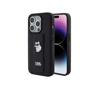 Coque pour iPhone 14 Pro - Saffiano Gripstand (KLHCP14LGSACHPK) - Choupette