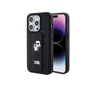 Coque pour iPhone 14 Pro - Saffiano Gripstand (KLHCP14LGSAKCPK) - Karl&Choupette