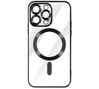 Coque pour iPhone 14 Pro Silicone Protection Caméra Contour Chromé Noir