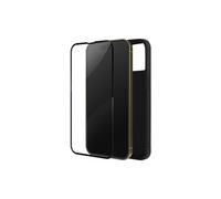 Coque pour iPhone 14 Pro Souple Noir et Verre Trempé 9H Contour Noir