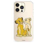Coque pour iPhone 14 Pro sous licence officielle Le Roi Lion, Simba et Nala Silhouette pour protéger votre téléphone portable Coque en silicone souple sous licence officielle Le Roi Lion