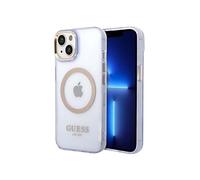 Coque pour iPhone 14 Série Gold Outline Compatible MagSafe Violet