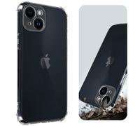 Coque pour iPhone 14 Silicone Gel Coins Renforcés Transparent