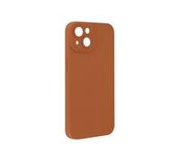 Avizar Coque pour iPhone 14 Silicone Mat Protection Caméra Marron clair