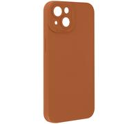 Coque pour iPhone 14 Silicone Mat Protection Caméra Marron clair