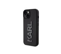 Karl Lagerfeld KLHCP15S3DMBKCK Coque pour iPhone 15 6,1" Noir Rigide 3D Caoutchouc Glitter Logo