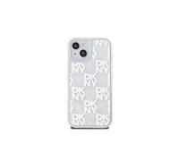 Coque pour iPhone 15 avec Motif à Carreaux de Paillettes Liquides Transparent