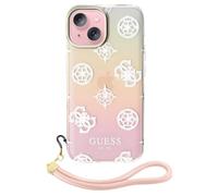 Coque pour iPhone 15 Bords Surélevés et Dragonne Intégrée Multicolore