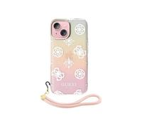 Coque pour iPhone 15 Bords Surélevés et Dragonne Intégrée Multicolore