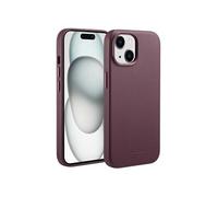 Coque pour iPhone 15 Cuir véritable Heath Purple