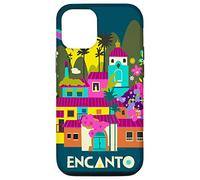 Coque pour iPhone 15 Disney Encanto Madrigal Maison peinte Paradise Bleu marine