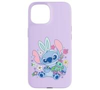 Coque pour iPhone 15 Disney Lilo & Stitch Cute Easter Bunny Stitch and Scrump