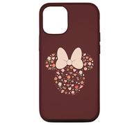 Coque pour iPhone 15 Disney Minnie Mouse Icône Remplissage Chocolats Fleurs Cœurs Amour