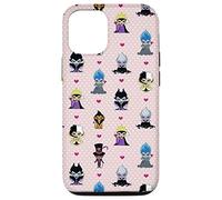Coque pour iPhone 15 Disney Villains Kawaii Chibi Cœurs Rose