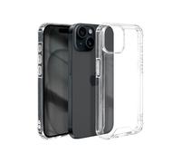 Coque pour iPhone 15 Dos Rigide Coins Bumper Antichoc Transparent