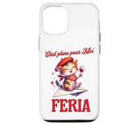 Coque pour iPhone 15 Féria Fête Village Bayonne Dax Basque Humour Verre Vin Chat