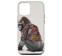 Coque pour iPhone 15 Gorille avec tatouage traditionnel japonais dragon Irezumi
