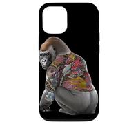 Coque pour iPhone 15 Gorille avec tatouage traditionnel japonais dragon Irezumi