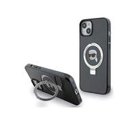 Coque pour iPhone 15 / iPhone 14 / iPhone 13 - Hardcase Ring Stand MagSafe (KLHMP15SHMRSKKHK) - Karl Head