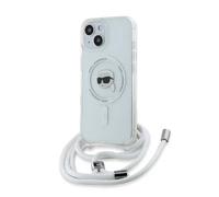 Coque Karl en TPU rigide avec Bandoulière pour iPhone 15/14/13 6.1 - transparent