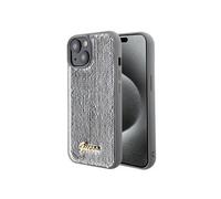 Coque pour iPhone 15 / iPhone 14 / iPhone 13 - Sequin Script Metal (GUHCP15SPSFDGSS) - Argent
