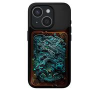 Coque pour iPhone 15 MagSafe Antichocs à Motif Interactif Thermosensible Noir