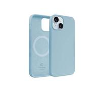 Coque pour iPhone 15 MagSafe en Silicone Souple Antichocs Crong Bleu