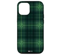 Coque pour iPhone 15 Marvel Avengers A-Symbol Logo Holiday Christmas Green Plaid