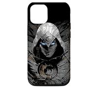 Coque pour iPhone 15 Marvel Moon Knight Hiéroglyphes égyptiens aux yeux brillants Noir