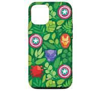 Coque pour iPhone 15 Marvel We Are Groot Avengers & Spider-Man Symbols and Leaves