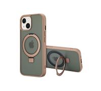 Accezz Coque Ring Stand avec MagSafe pour iPhone 15 - Marron