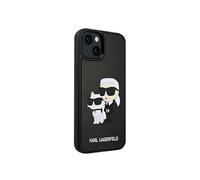 Coque pour Apple iPhone 15 Plus 3D Rubber Karl & Choupette Noir