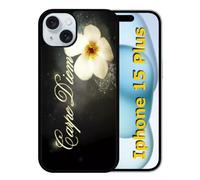 Coque Pour Iphone 15 Plus - Carpe Diem Fleur - Silicone - Noir
