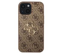 Coque pour iPhone 15 Plus PU 4G Big Marron