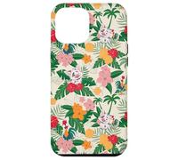 Coque pour iPhone 15 Plus Disney Vaiana 2 Pua & Heihei Friends Tropical Flower Pattern