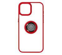 Coque pour iPhone 15 Plus Hybride Bague Métallique Support Vidéo Ringrip Rouge