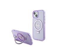 Coque pour iPhone 15 Plus / iPhone 14 Plus - Ring Stand Script Glitter Glitter MagSafe (GUHMP15MHRSGSU) - Violet