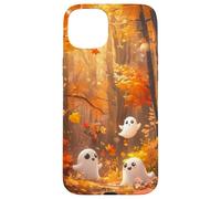 Coque pour iPhone 15 Plus Jolis fantômes forêt d'automne